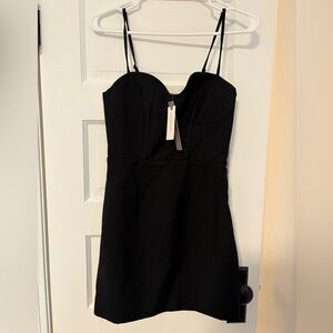 Anthropologie Black fitted dress XS